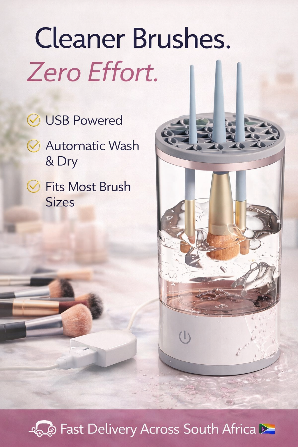 Portable Electric Makeup Brush Cleaner